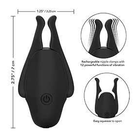 Rechargeable Vibrating Nipple Clamps – Feelmore