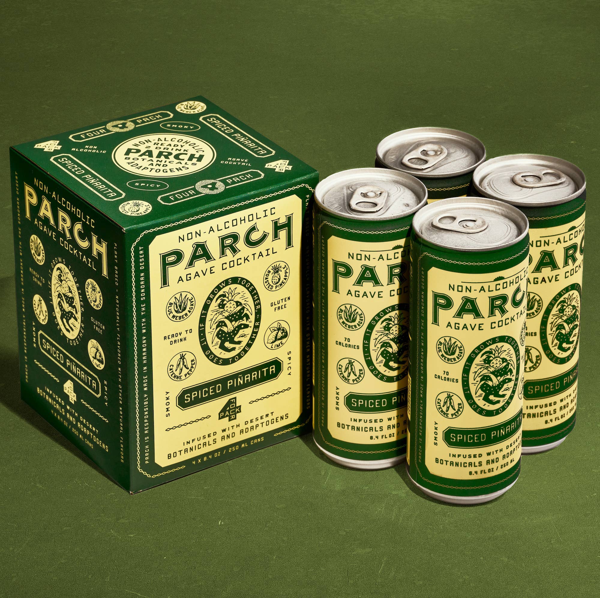 PARCH Spiced Piñarita Non-Alc Agave Cocktail - 24 Cans