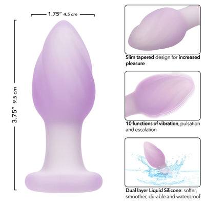 Lavender Haze Ridge Rechargeable Silicone Vibrating Butt Plug