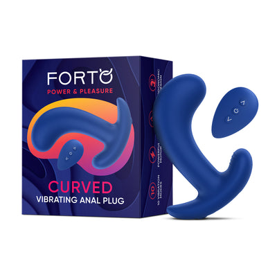 Curved Vibrating Anal Plug w/ Remote