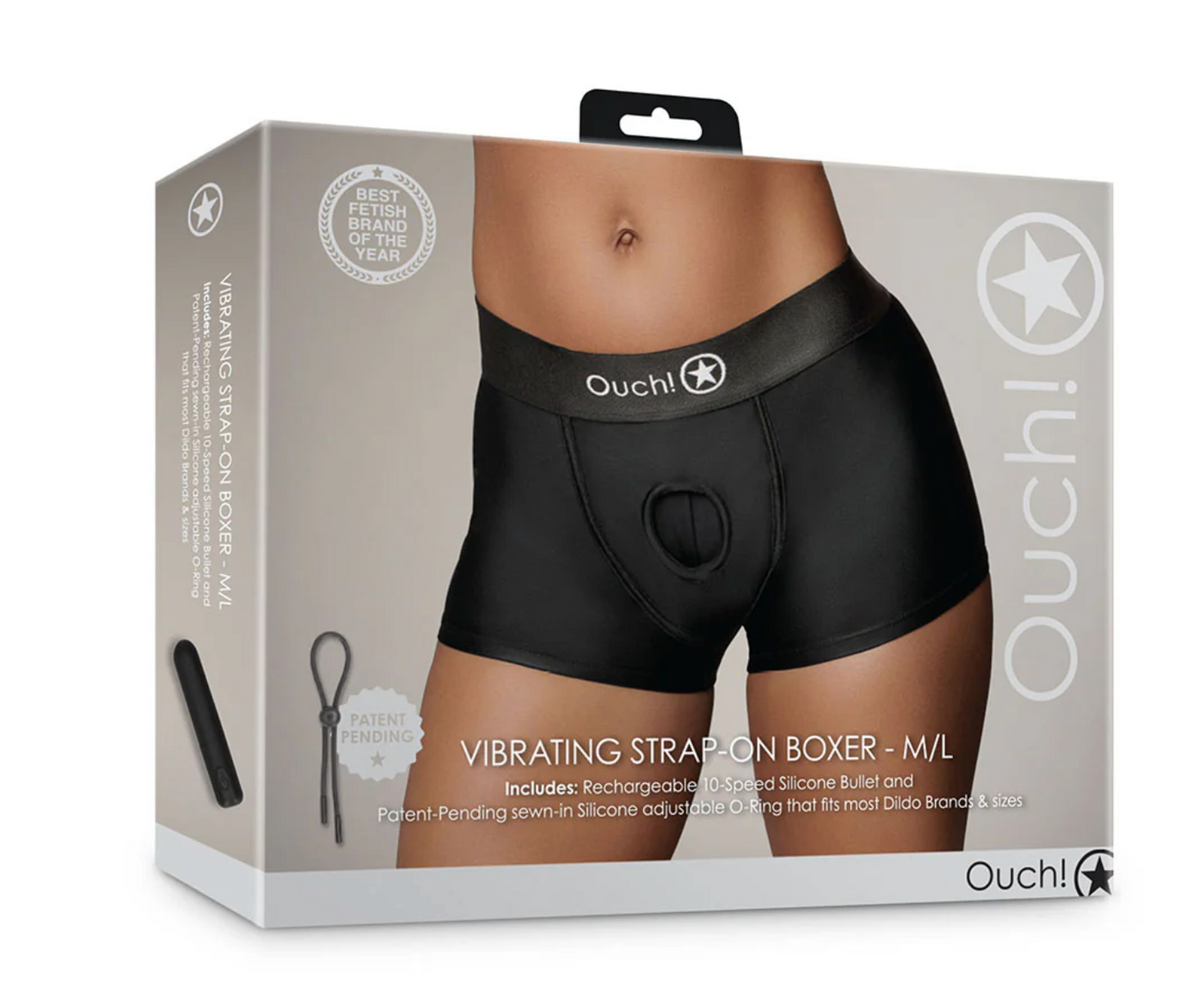 Ouch! Vibrating Strap-on Boxer