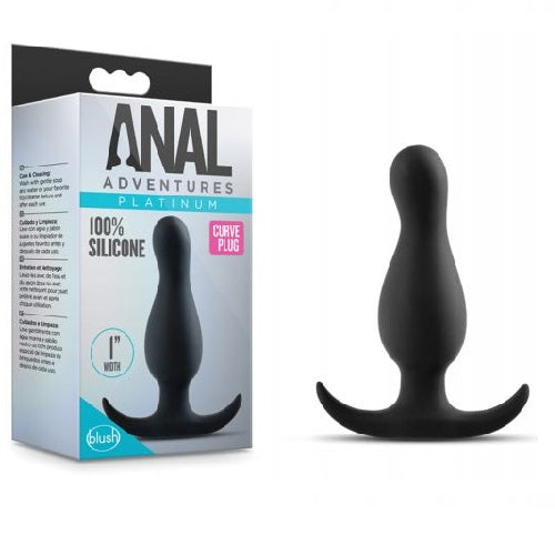 Anal Adventures Curve Plug - Đen