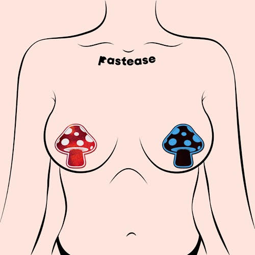 Pastease Nipple Covers R/W Mushroom