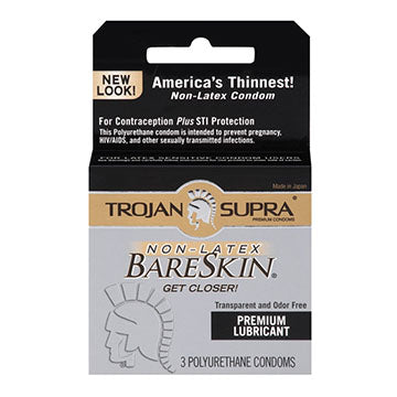 Trojan Supra Non-Latex Bareskin - 3 Pack