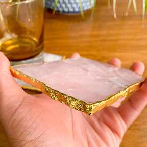 Rose Quartz Coasters 4pk