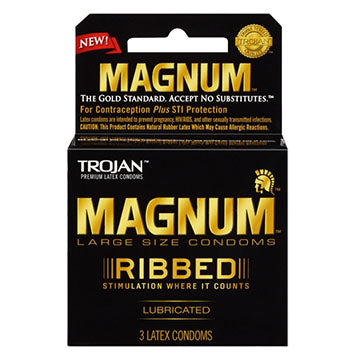 Trojan Magnum Ribbed - 3 gói