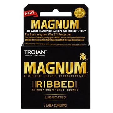 Trojan Magnum Ribbed - 3pk