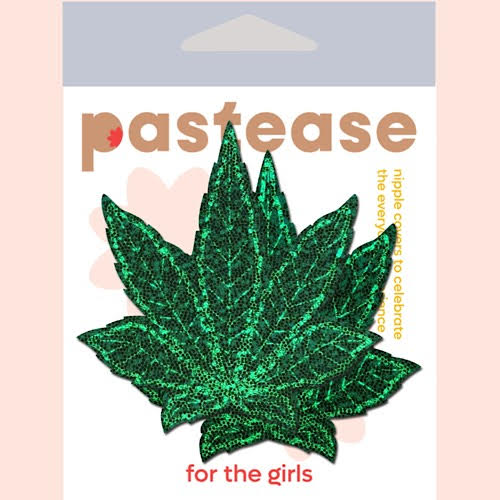 Pastease Nipple Covers Pot leaf Glitter
